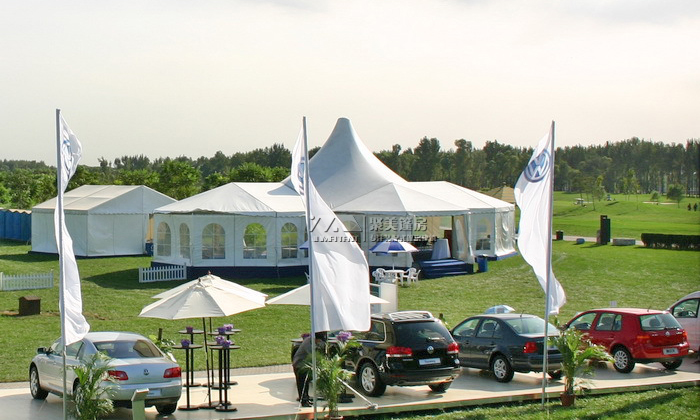 混合型婚礼篷房-组合型双顶庆典活动帐篷