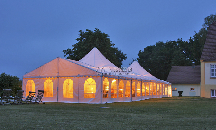 混合型婚礼篷房-组合型双顶庆典活动帐篷