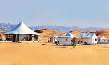 沙漠营地酒店帐篷-单人间住宿野奢帐篷