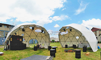 半球形网壳帐篷-半开放式球形篷房