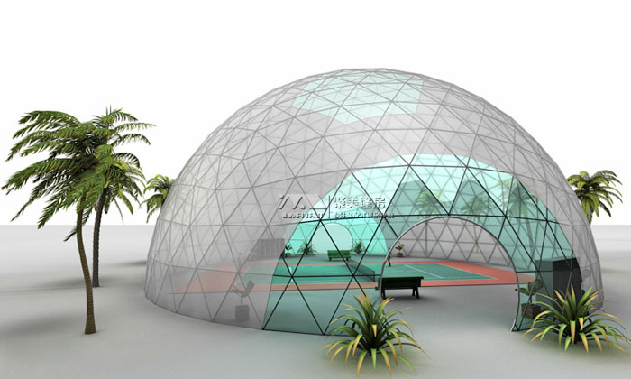 农业穹顶温室球形大棚-圆形鸟巢半球篷房