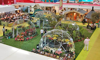 植物花园展览帐篷-农业展览活动篷房-球形鸟巢农业帐篷